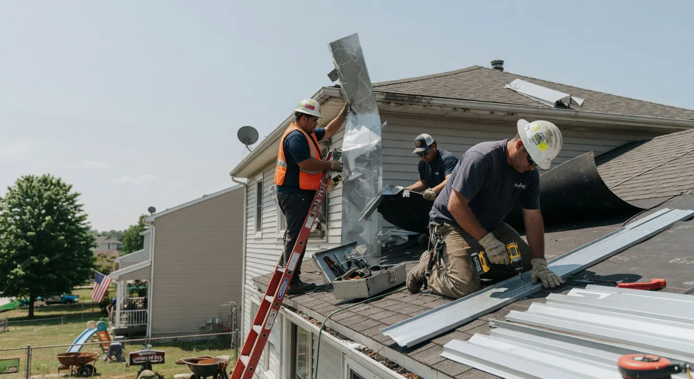 Storm Damage Metal Roof Repair in East Wakefield, NH
